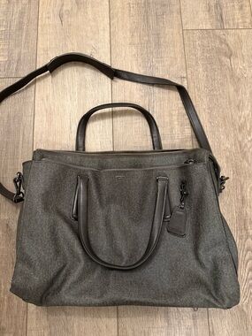 Tumi Gray Convertible Laptop Satchel with Removable Strap